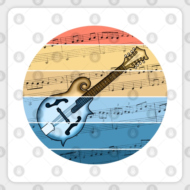 Mandolin Music Notation Mandolinist Folk Musician Magnet by doodlerob